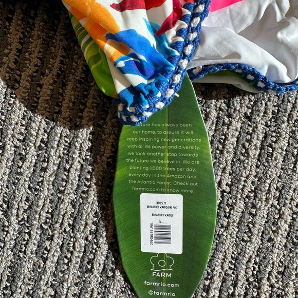 Farm Rio Bahia Mixed Scarves One-Piece Swimsuit - Picture 8 of 8